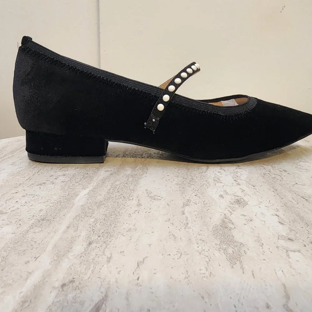 Piso Mary Jane Flat velvet - B020 - Picture 6 of 11